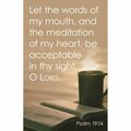 Coolcollectibles Let the Words of My Mouth Be Acceptable in Thy Sight Psalm 19 - 1 Bulletin CO3327604